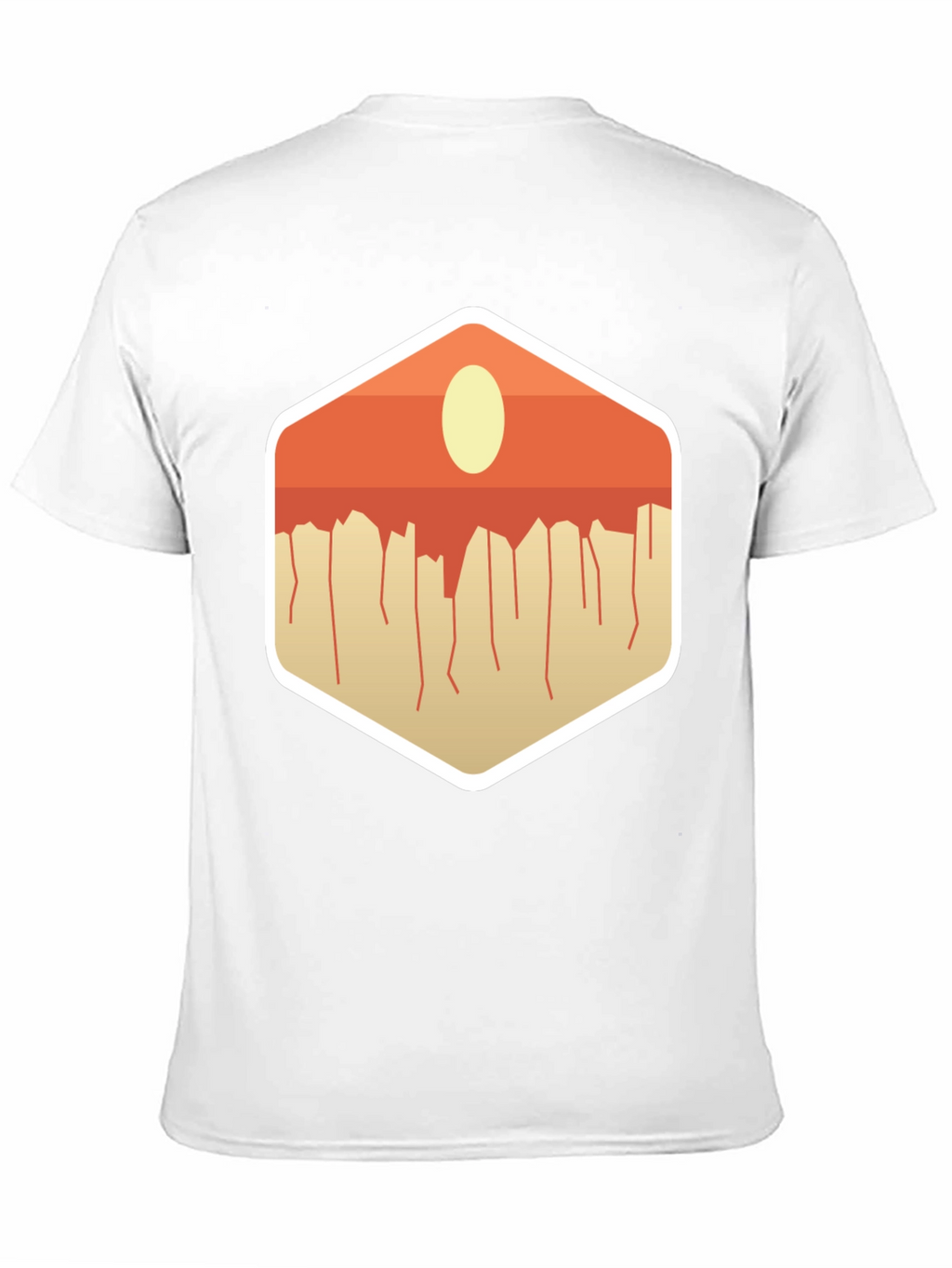 Modern Abstract Geometric Graphic Tee - Black