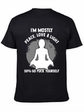 Peace Love Light Funny Graphic Tee