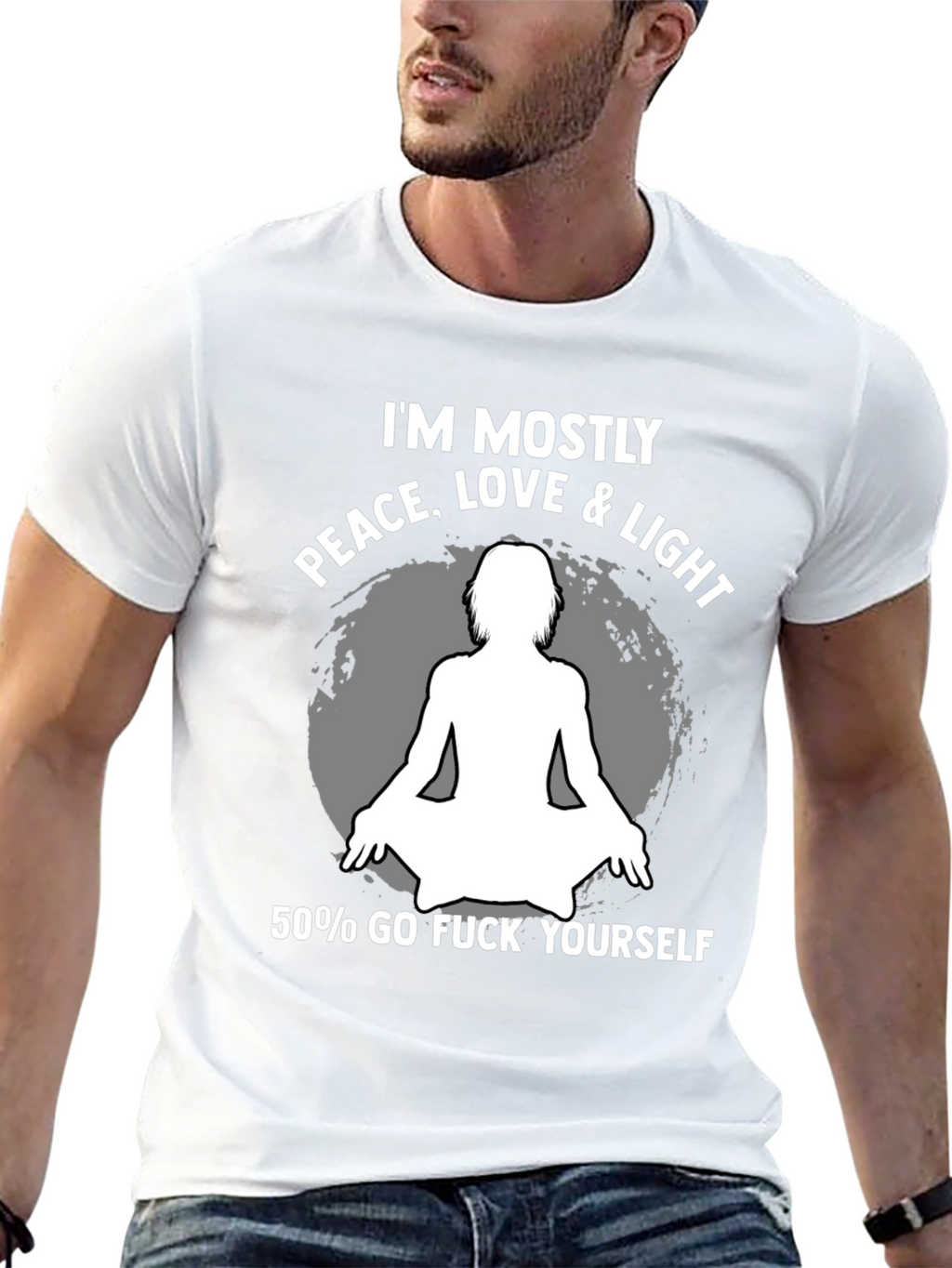 Peace Love Light Funny Graphic Tee