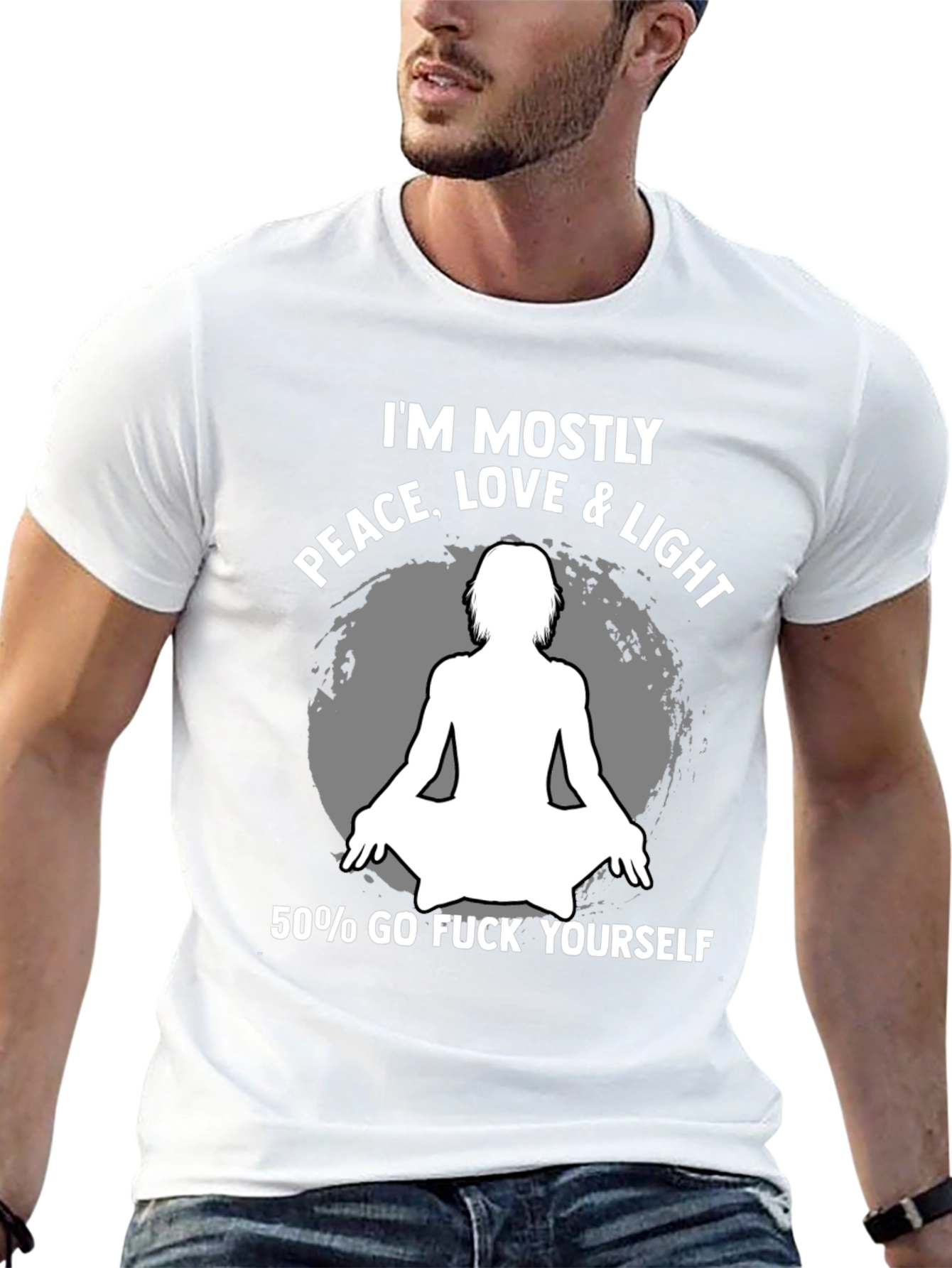 Peace Love Light Funny Graphic Tee