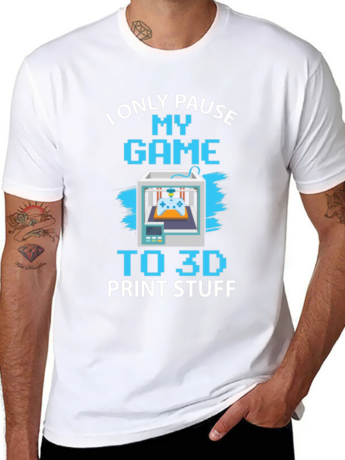 Gamer 3D Printing T-Shirt