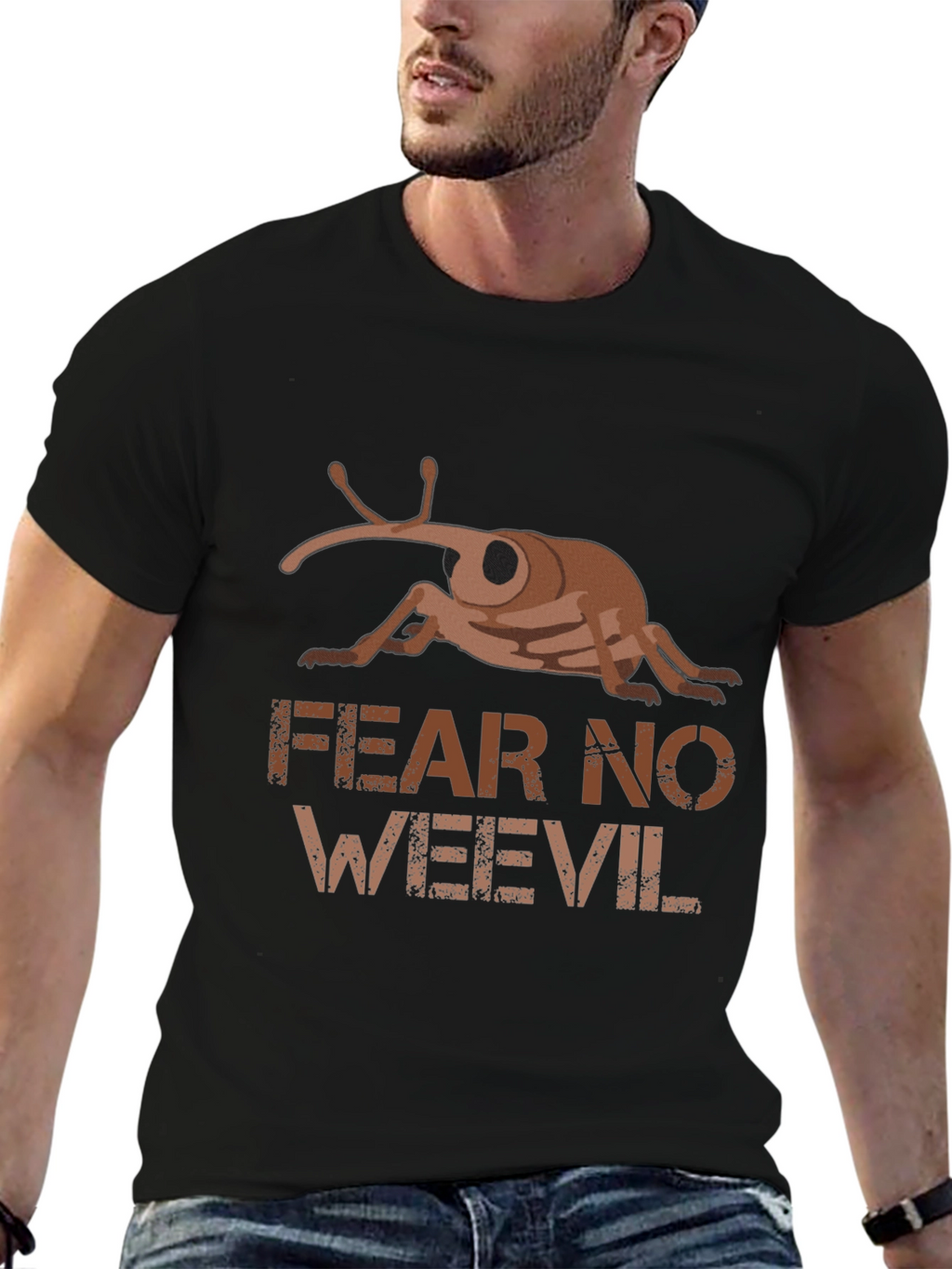 Fear No Weevil Black Graphic T-Shirt