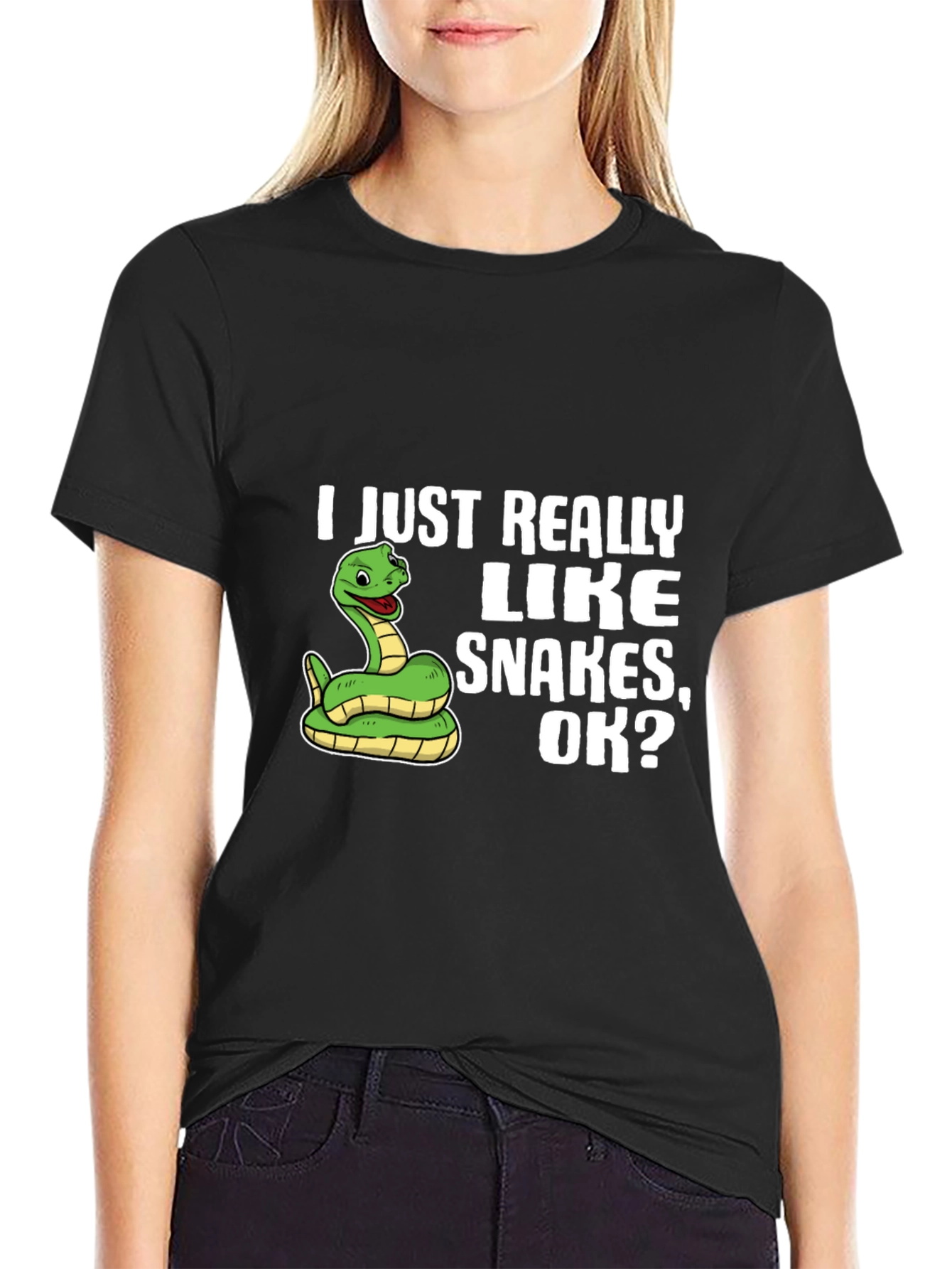 Funny Snake Lover T-Shirt - I Just Really Like Snakes OK? Tee
