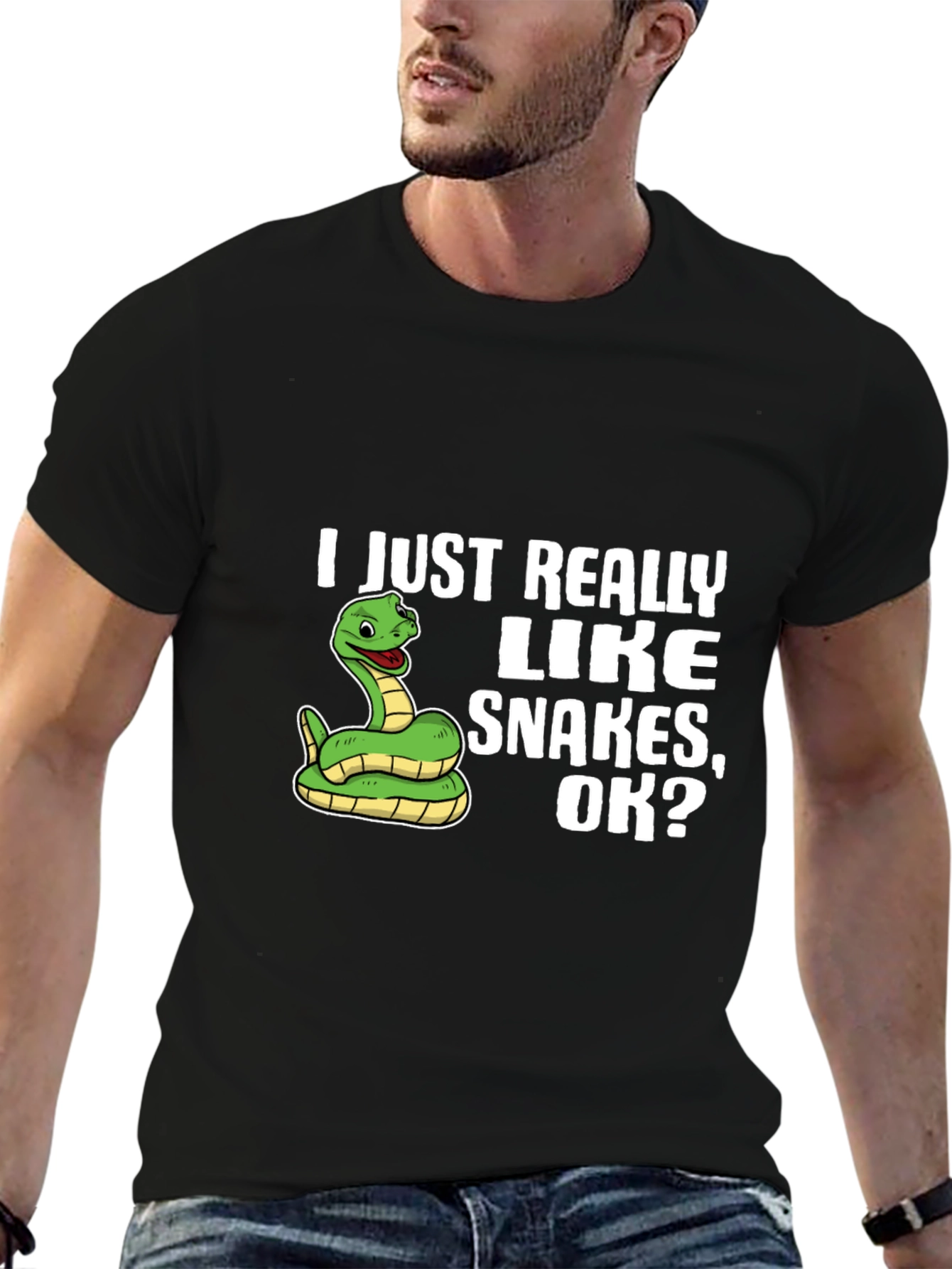 Funny Snake Lover T-Shirt - I Just Really Like Snakes OK? Tee