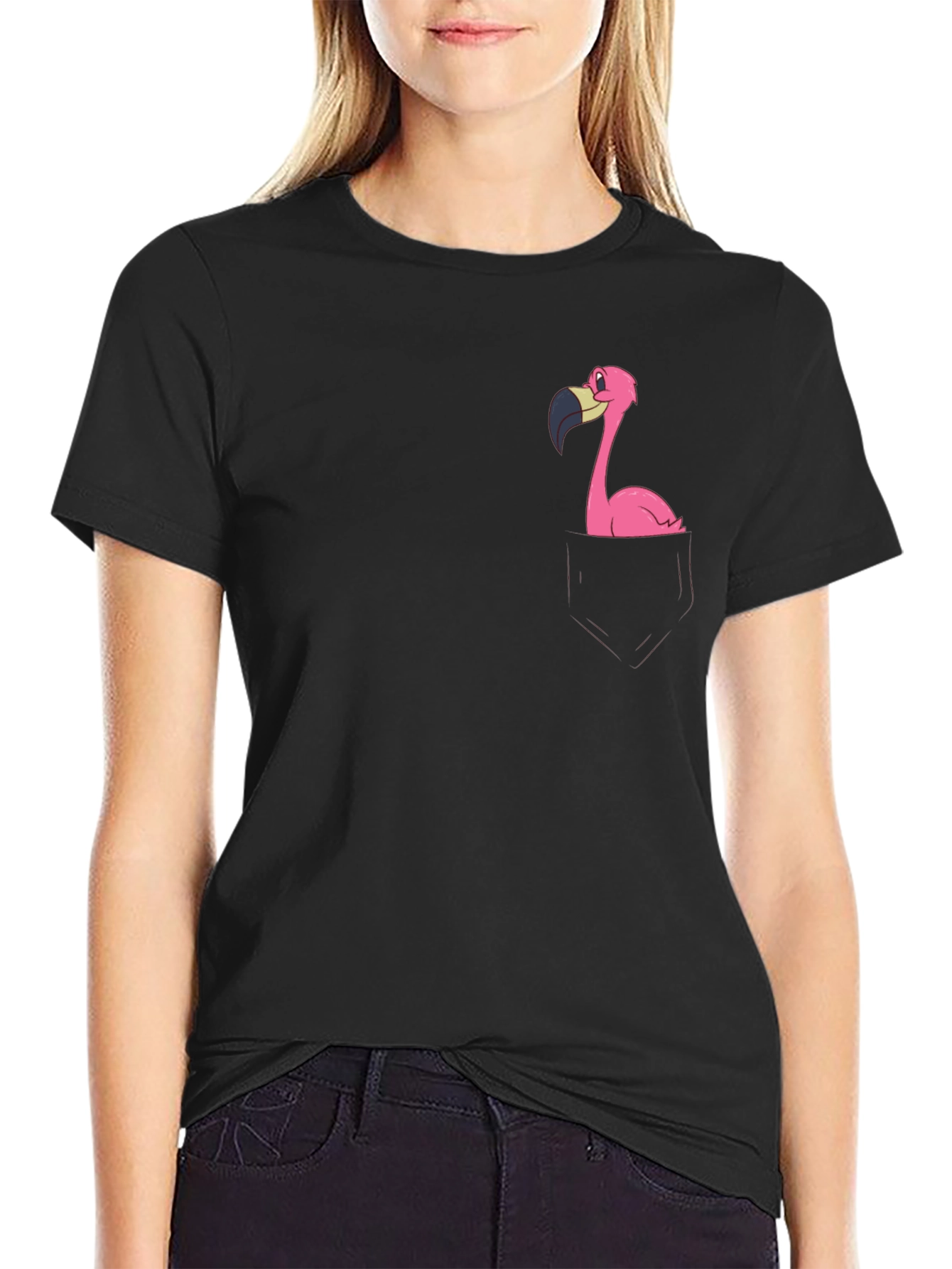 Black Flamingo Graphic T-Shirt