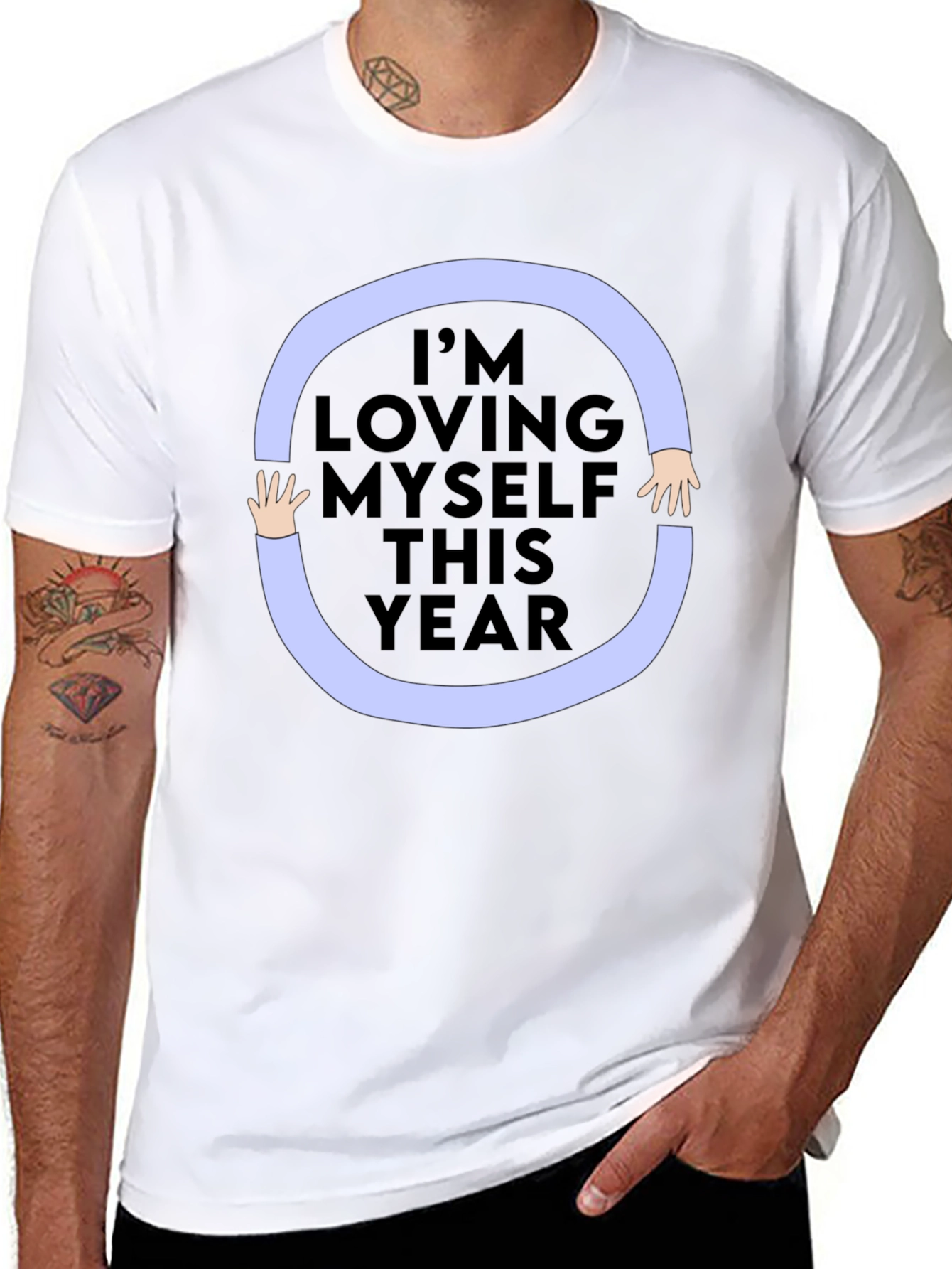 Loving Myself Graphic Tee - Black Unisex Shirt