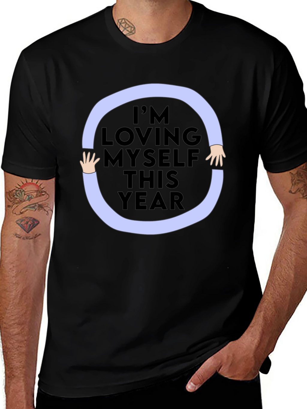 Loving Myself Graphic Tee - Black Unisex Shirt