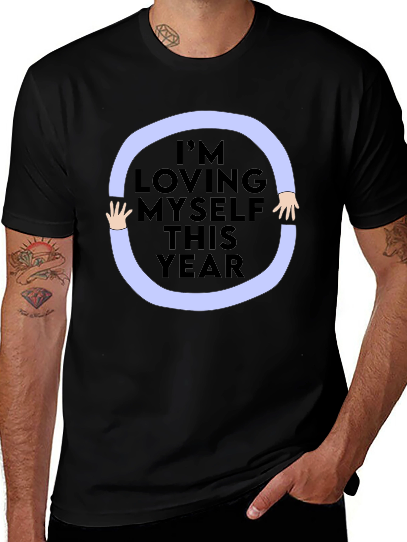 Loving Myself Graphic Tee - Black Unisex Shirt
