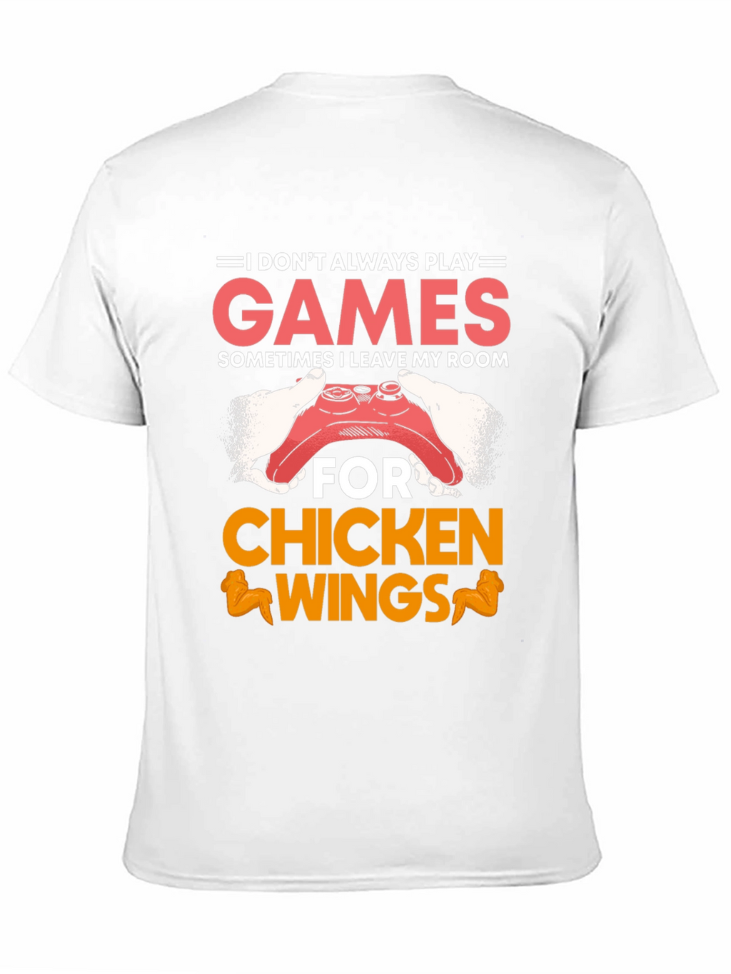 Gamer Chicken Wings Black Graphic T-Shirt