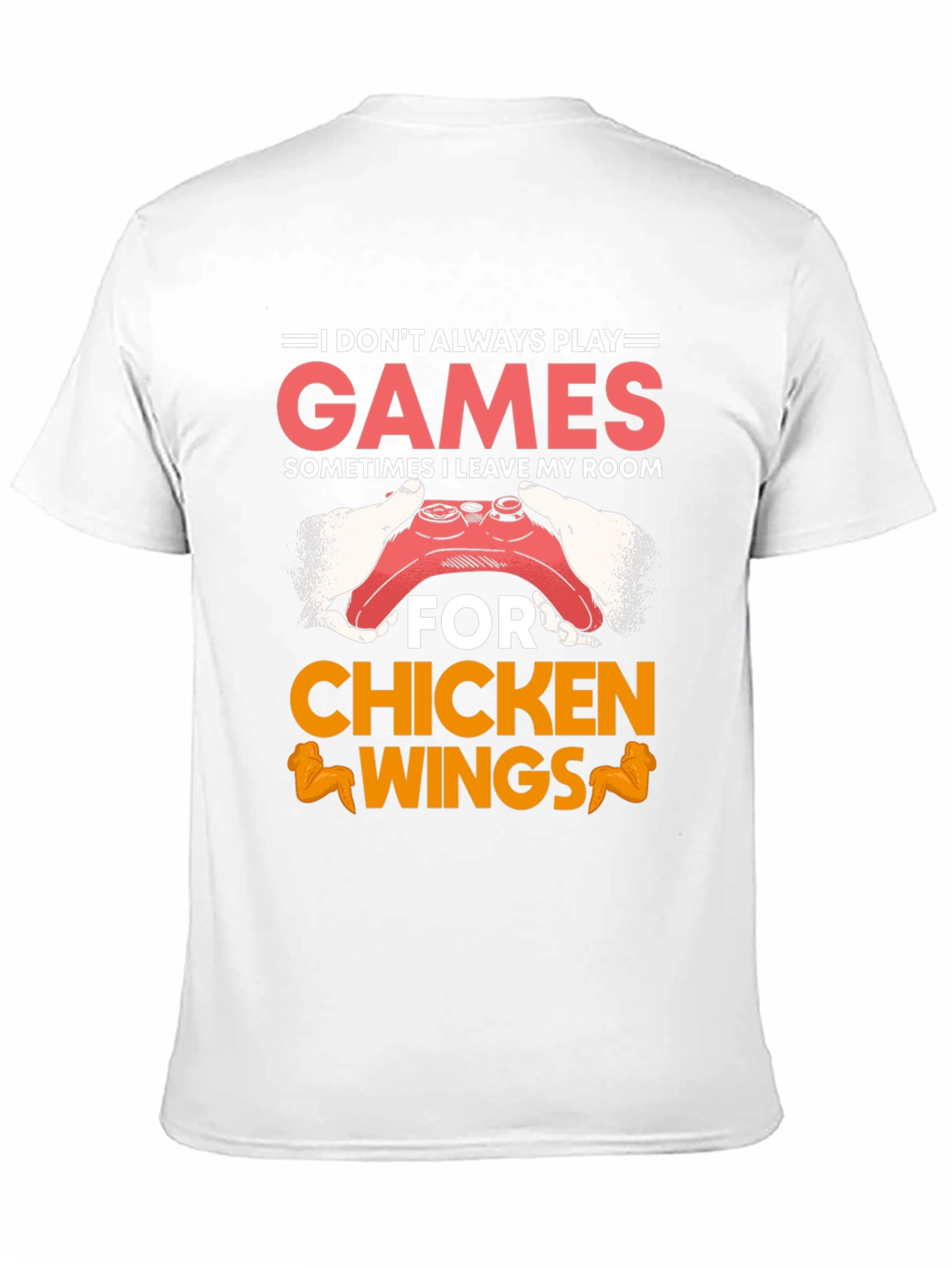 Gamer Chicken Wings Black Graphic T-Shirt