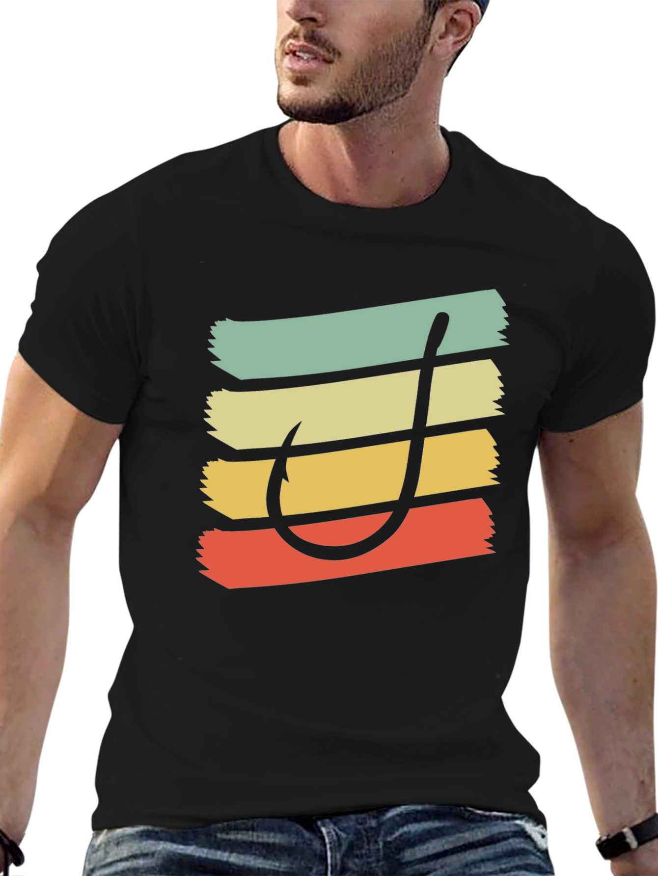 Retro Fishing Hook T-Shirt