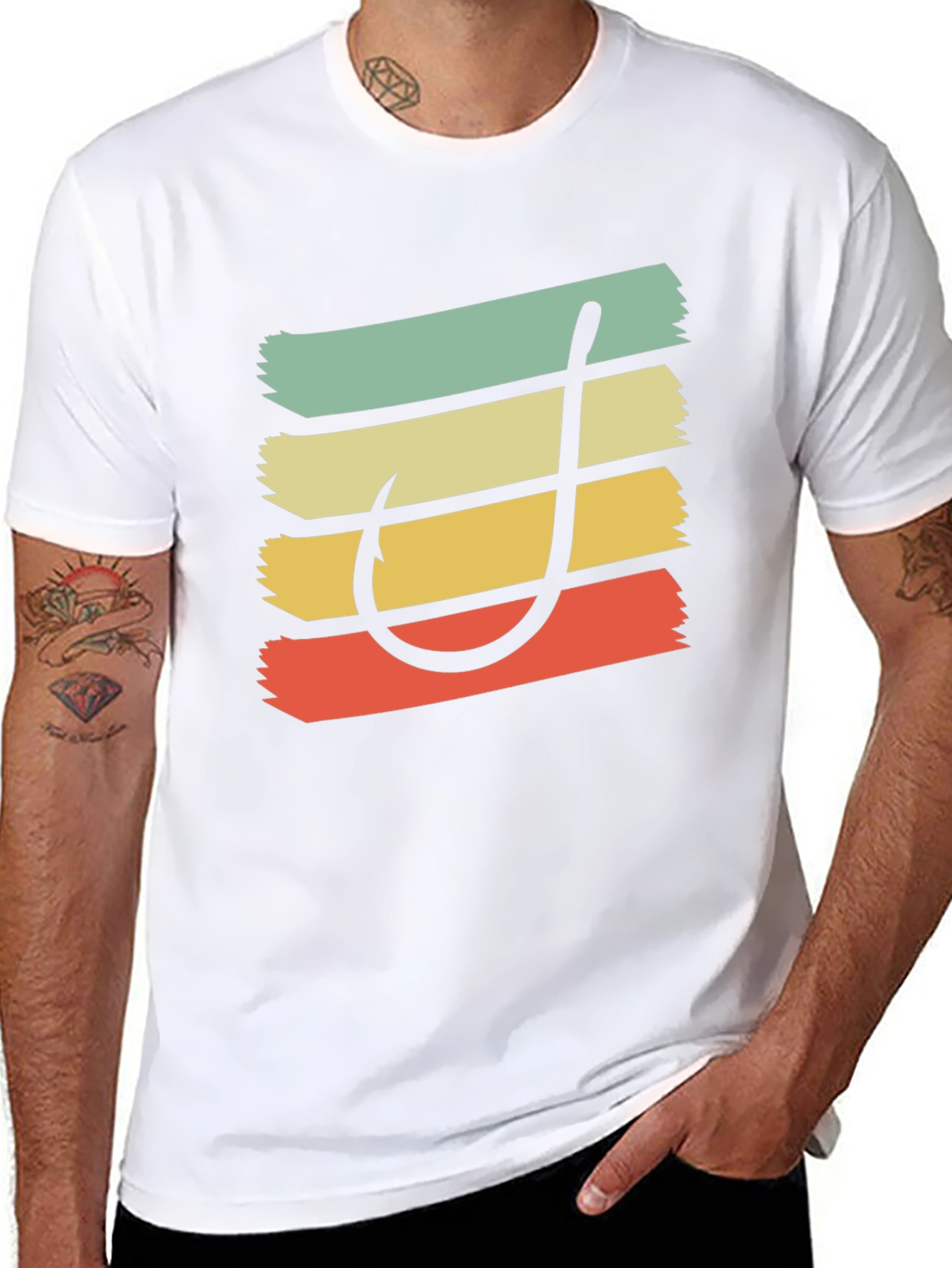 Retro Fishing Hook T-Shirt