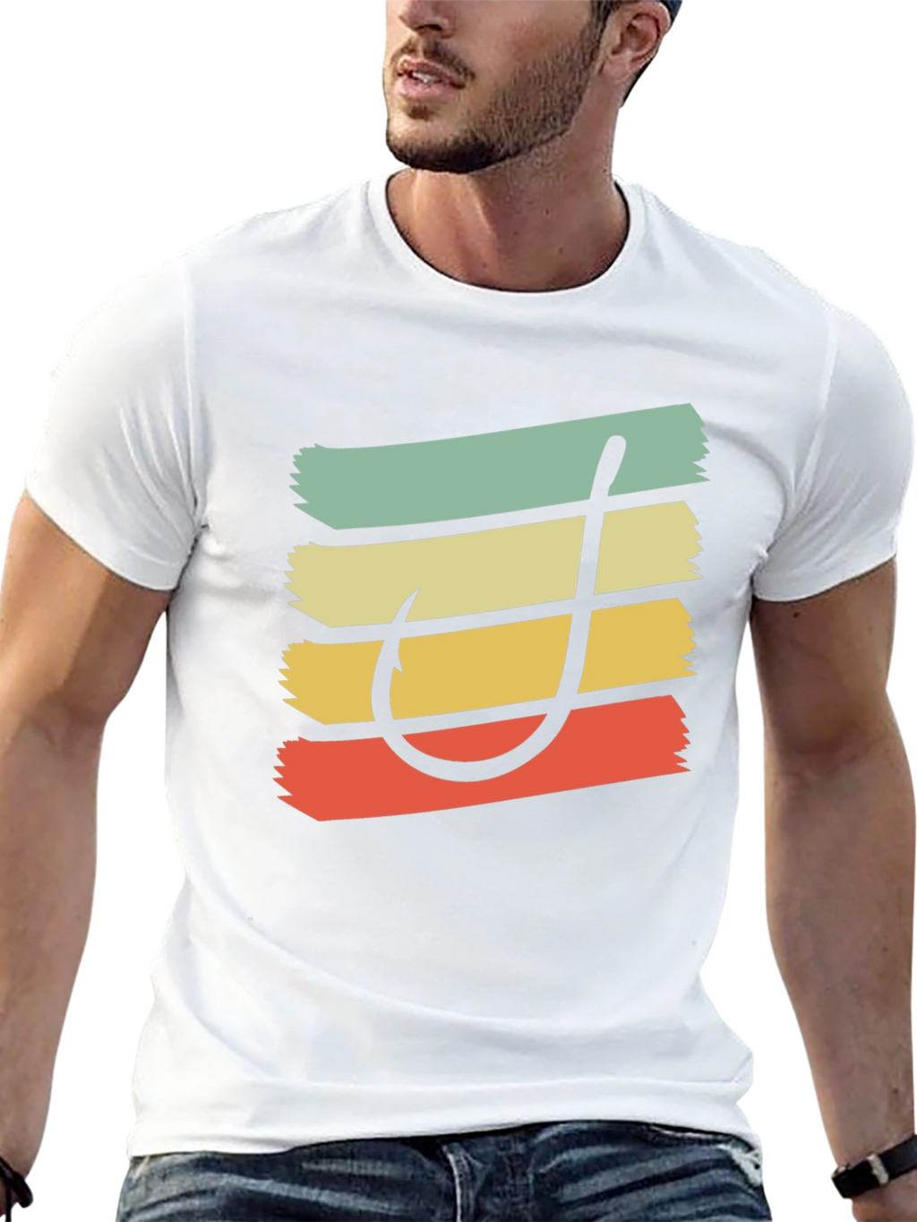 Retro Fishing Hook T-Shirt