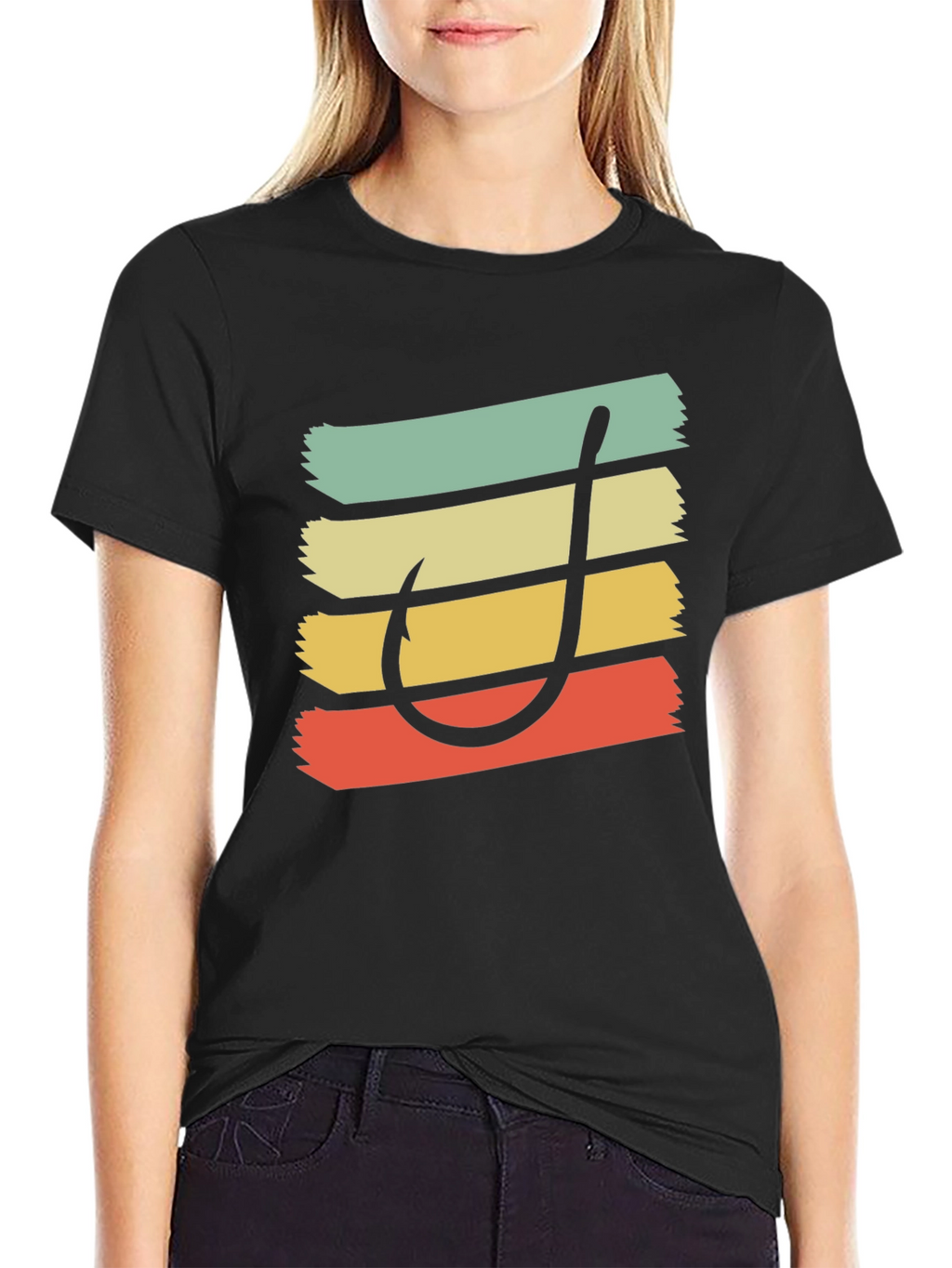 Retro Fishing Hook T-Shirt