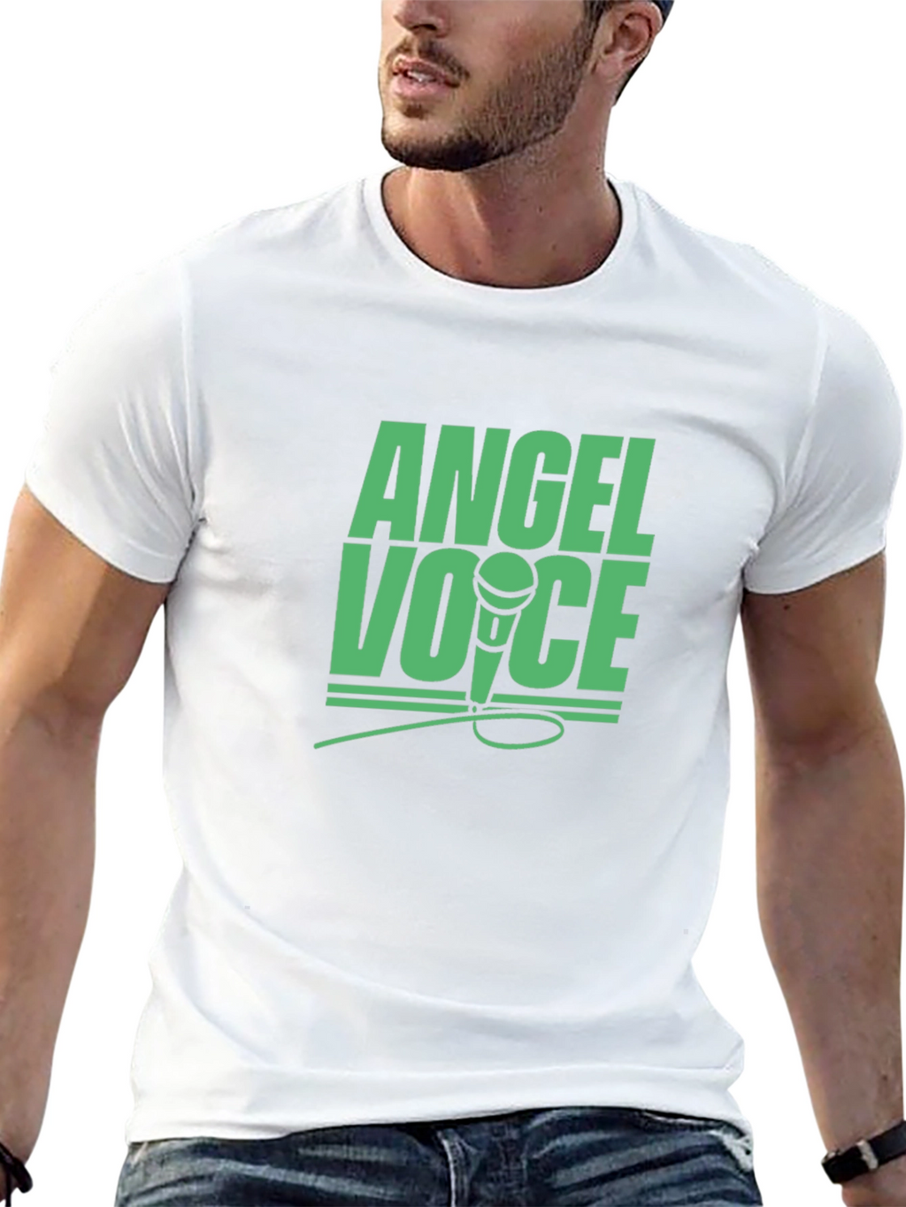 Angel Voice Graphic Tee - Black