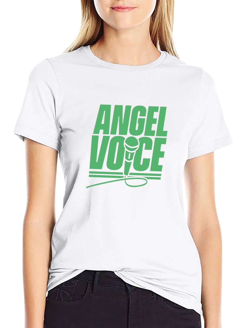 Angel Voice Graphic Tee - Black