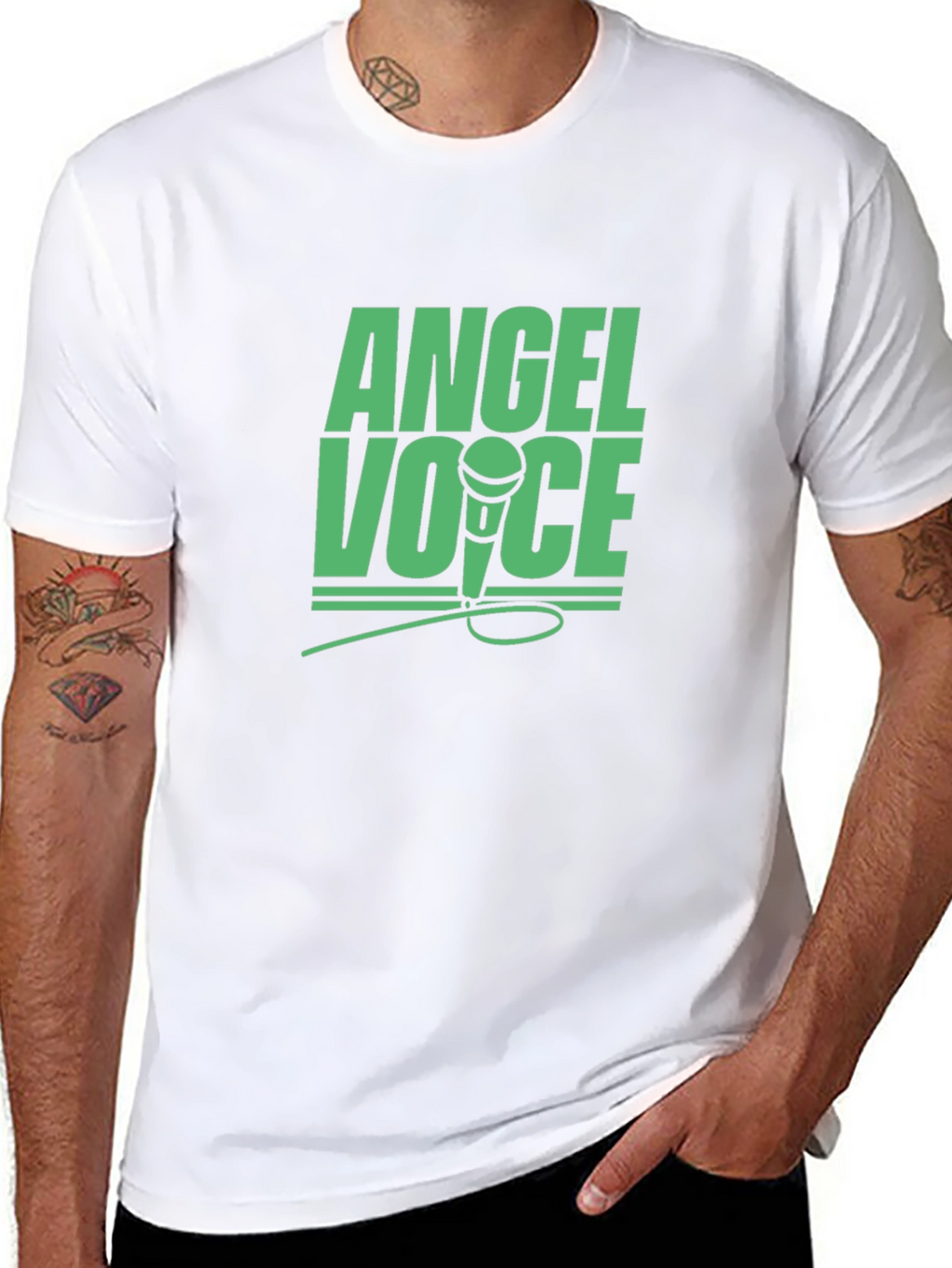 Angel Voice Graphic Tee - Black