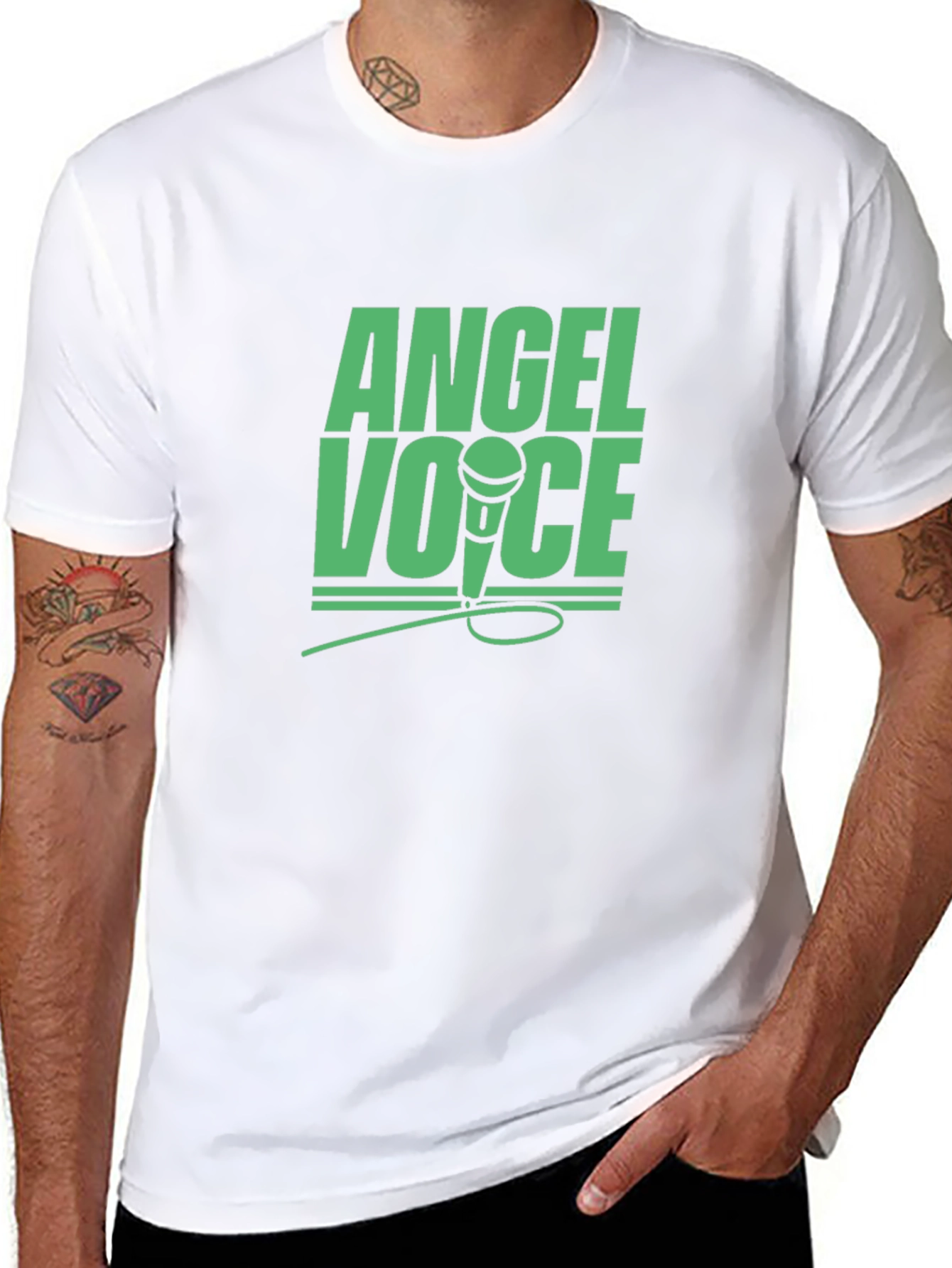 Angel Voice Graphic Tee - Black