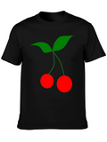 Cherry Graphic Black T-Shirt