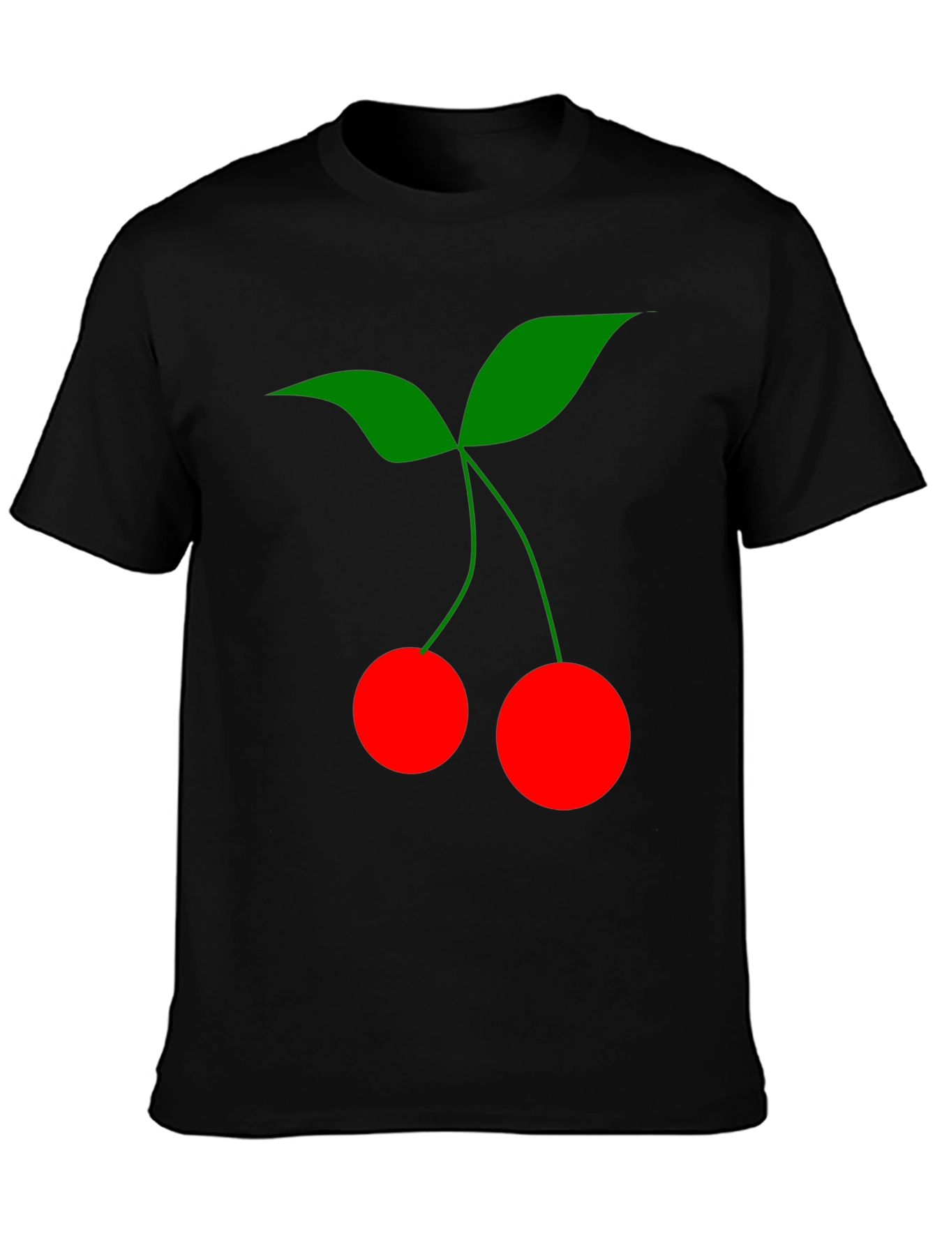 Cherry Graphic Black T-Shirt