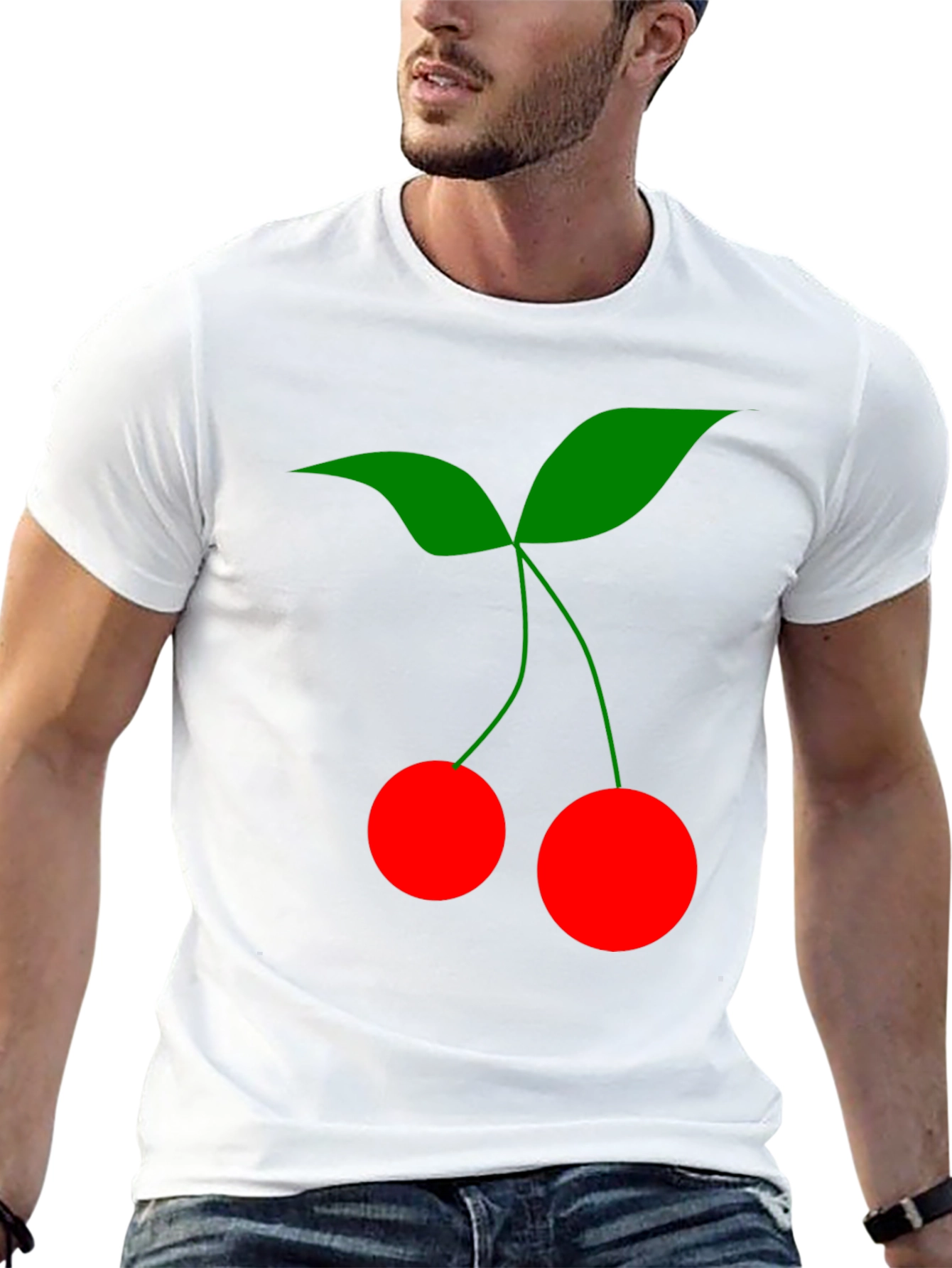 Cherry Graphic Black T-Shirt