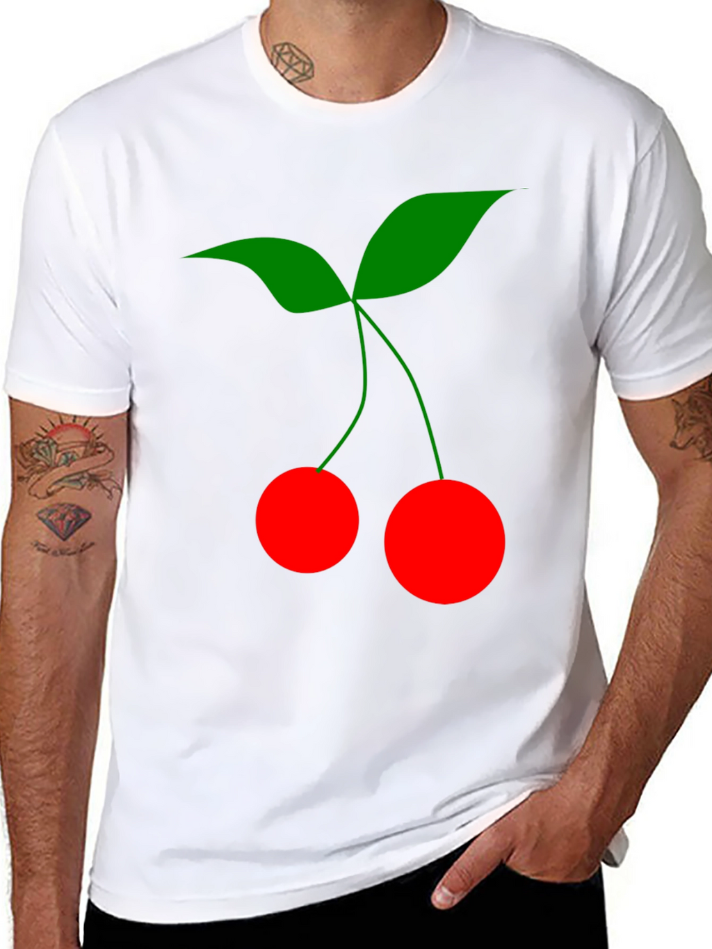 Cherry Graphic Black T-Shirt