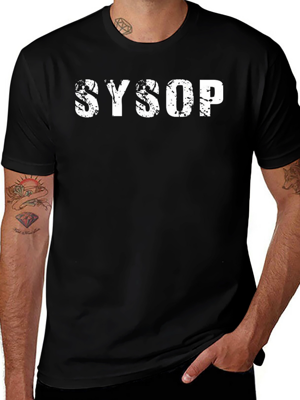 SYSOP Graphic T-Shirt - Black Cotton Tee