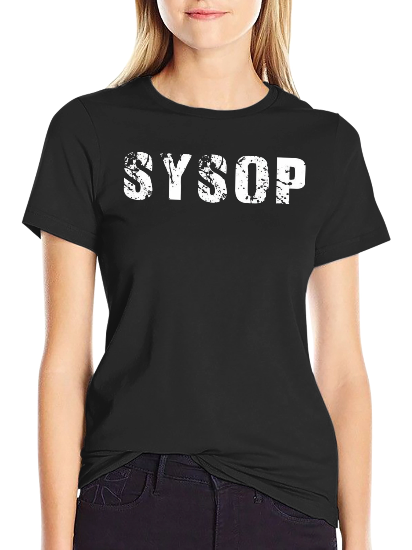 SYSOP Graphic T-Shirt - Black Cotton Tee