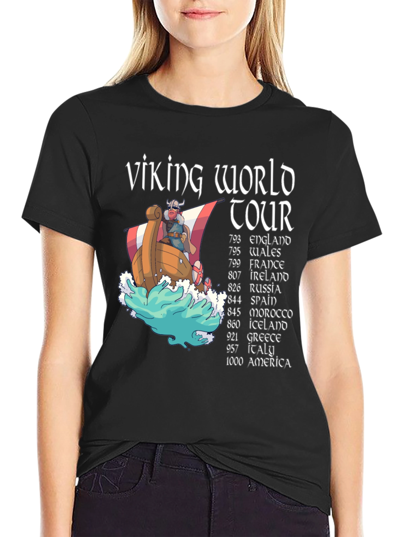 Viking World Tour T-Shirt - Historical Adventure Tee