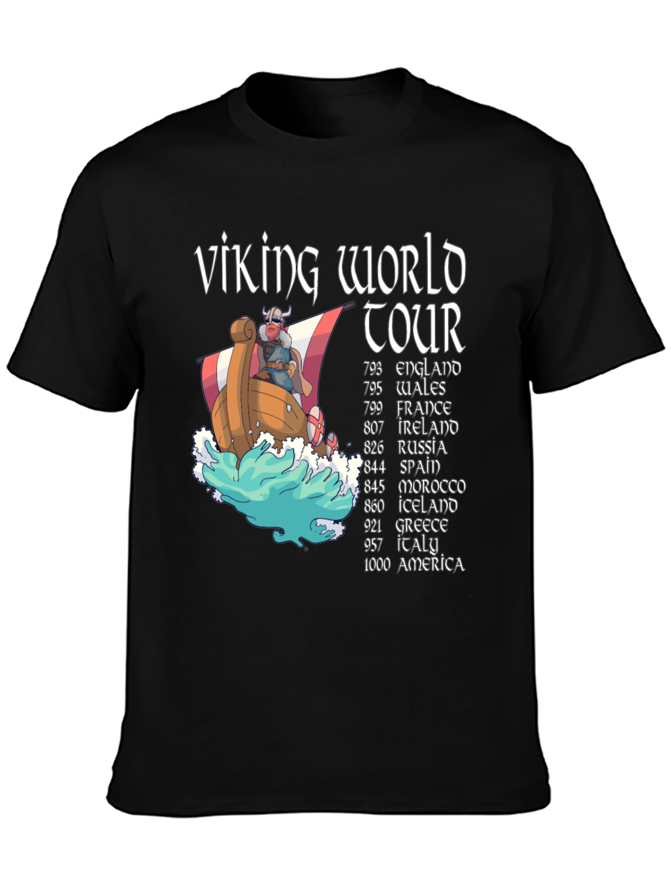 Viking World Tour T-Shirt - Historical Adventure Tee
