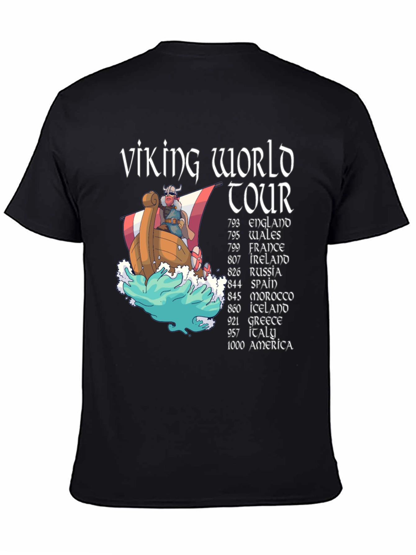 Viking World Tour T-Shirt - Historical Adventure Tee