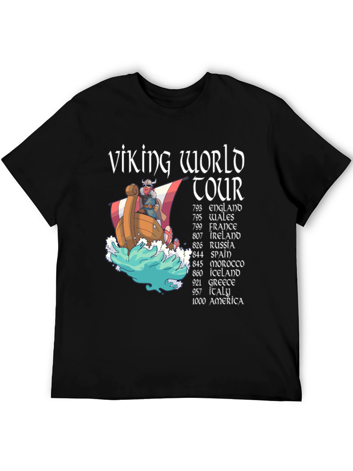 Viking World Tour T-Shirt - Historical Adventure Tee