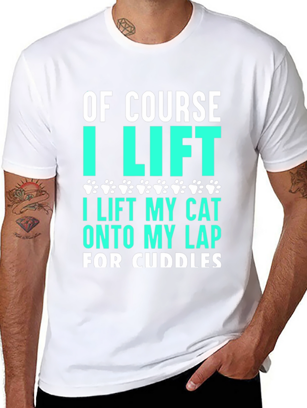 Funny Cat Lover T-Shirt - Of Course I Lift