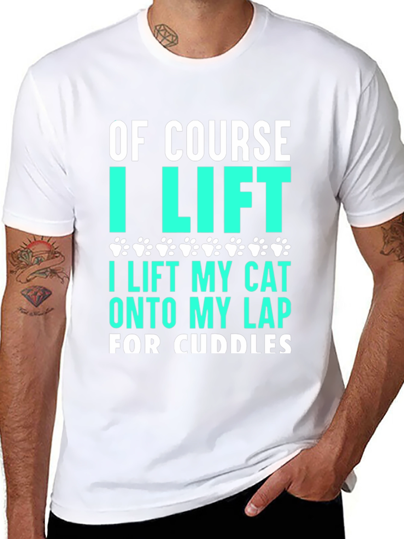 Funny Cat Lover T-Shirt - Of Course I Lift