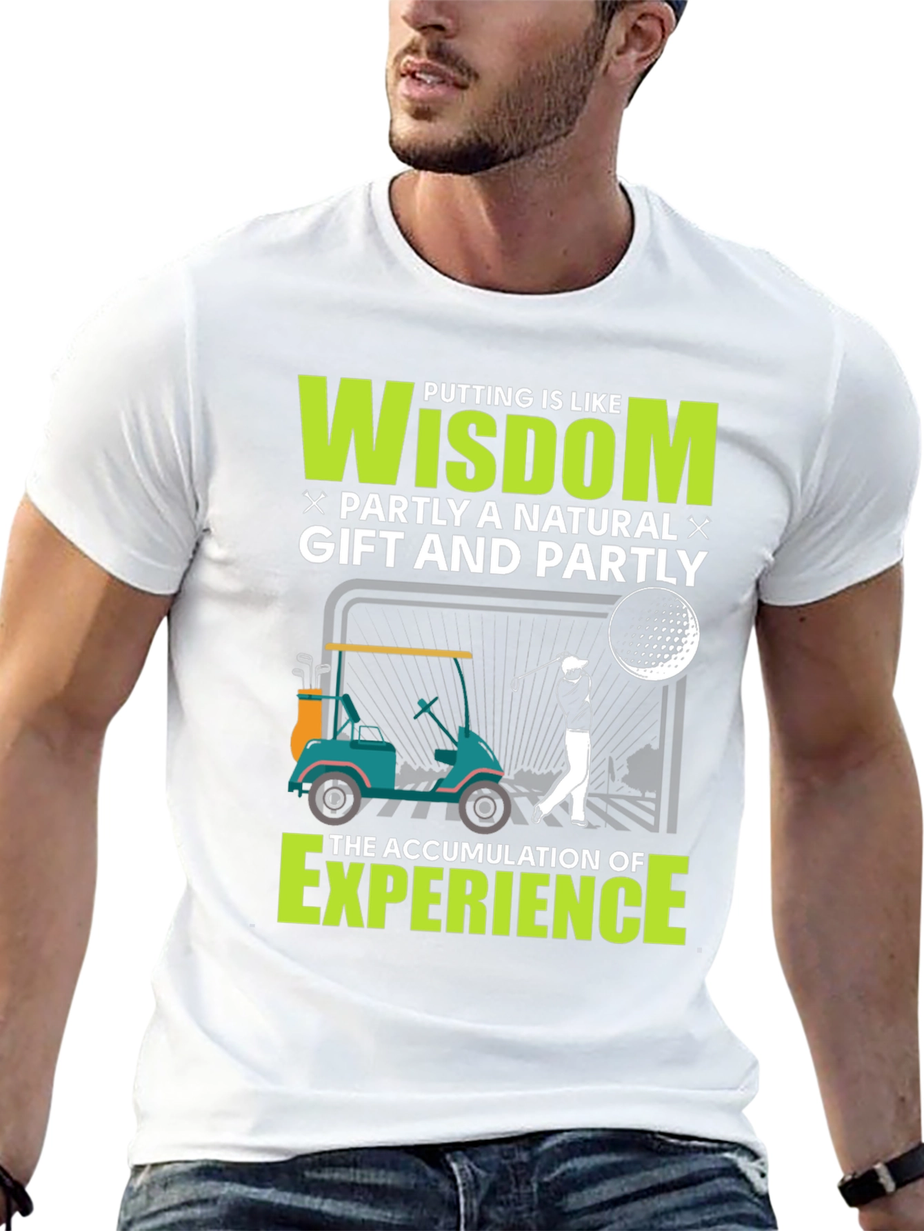 Golf Wisdom T-Shirt - Natural Gift & Experience
