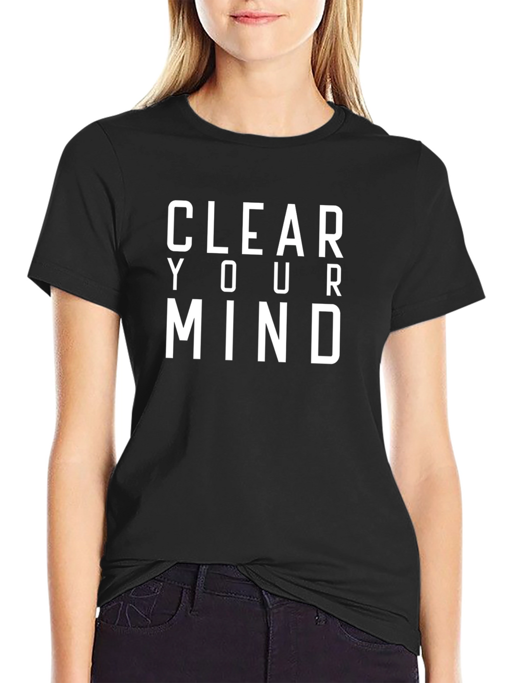 Clear Your Mind Graphic Tee - Black