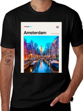 Amsterdam T-Shirt: Cityscape Graphic Tee