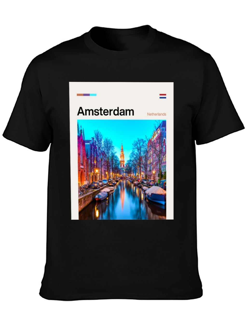 Amsterdam T-Shirt: Cityscape Graphic Tee