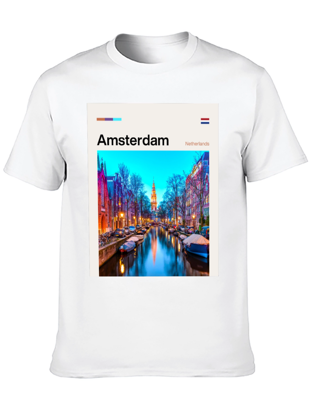 Amsterdam T-Shirt: Cityscape Graphic Tee