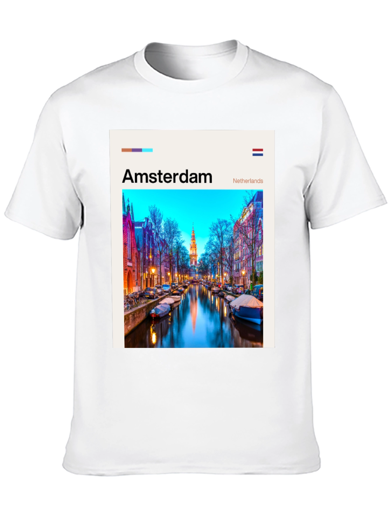 Amsterdam T-Shirt: Cityscape Graphic Tee