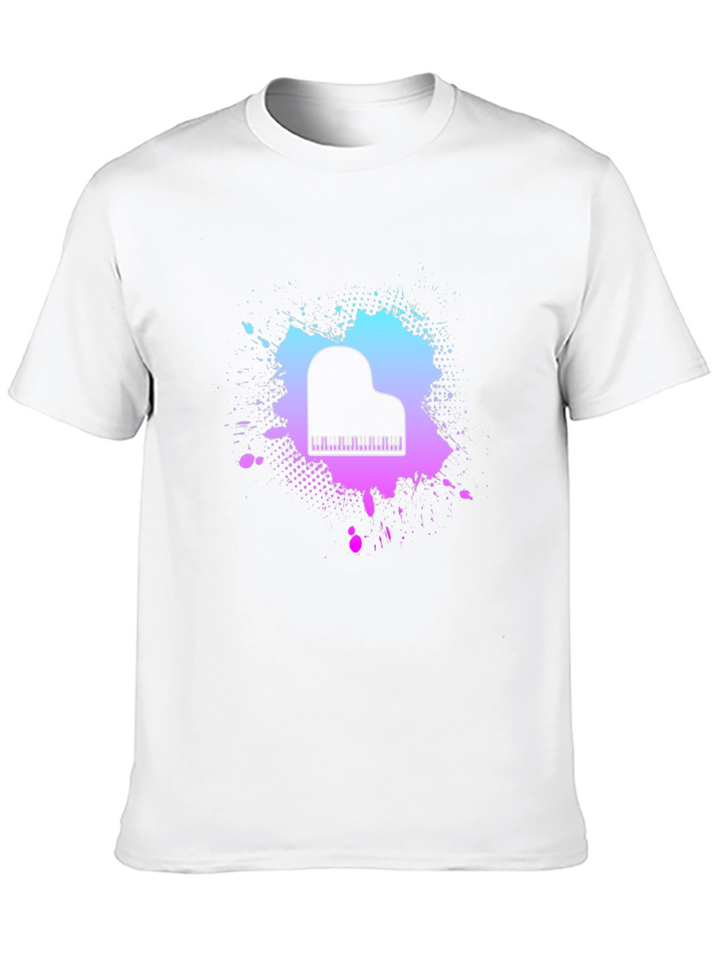 Piano Splash Graphic Tee - Music Lovers T-Shirt