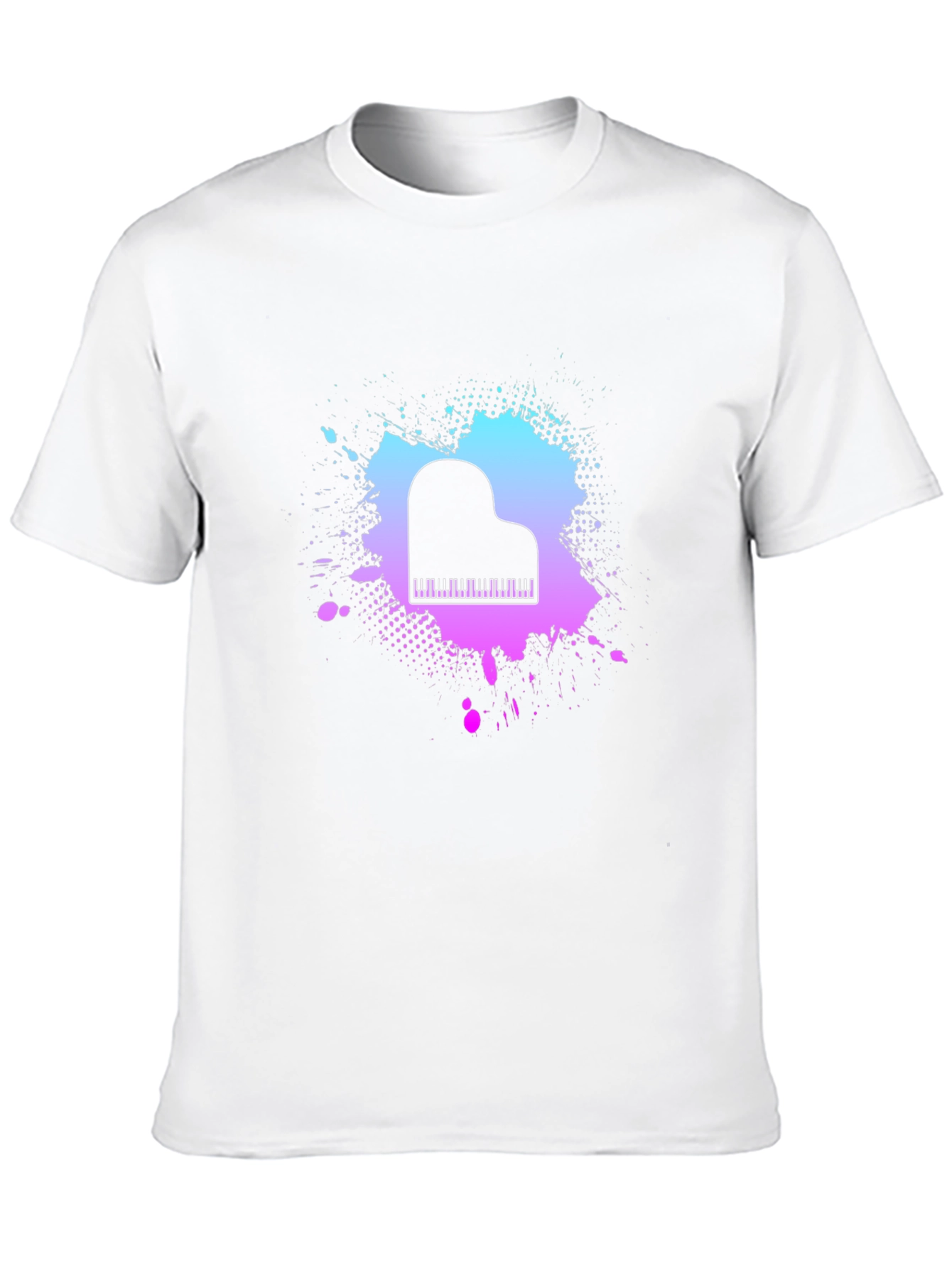 Piano Splash Graphic Tee - Music Lovers T-Shirt
