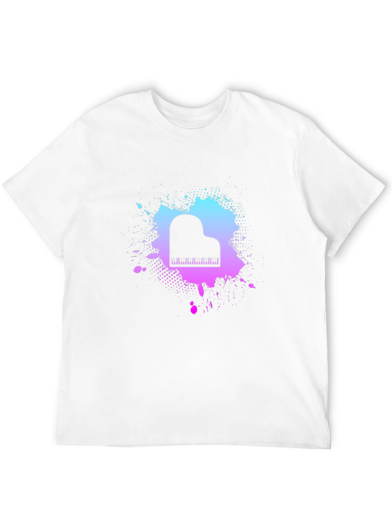 Piano Splash Graphic Tee - Music Lovers T-Shirt