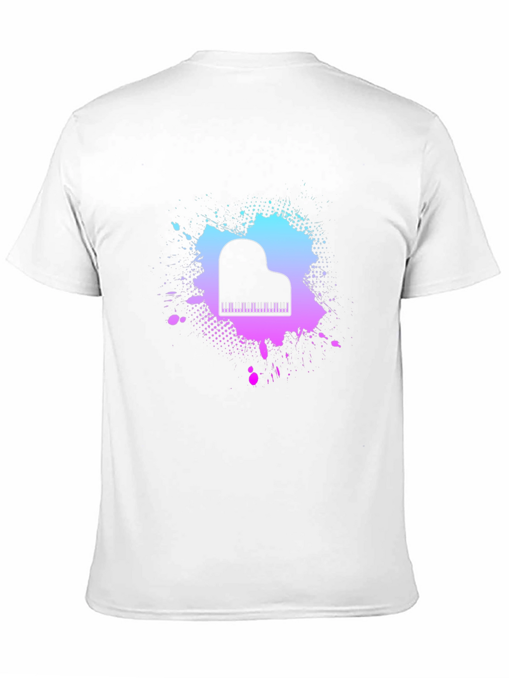 Piano Splash Graphic Tee - Music Lovers T-Shirt
