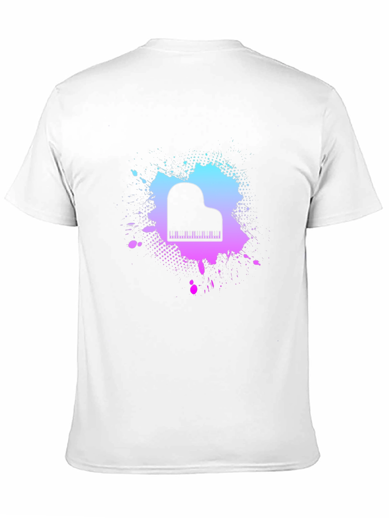 Piano Splash Graphic Tee - Music Lovers T-Shirt