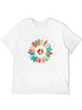 Be Kind Sunflower Graphic Tee - Black Cotton T-Shirt