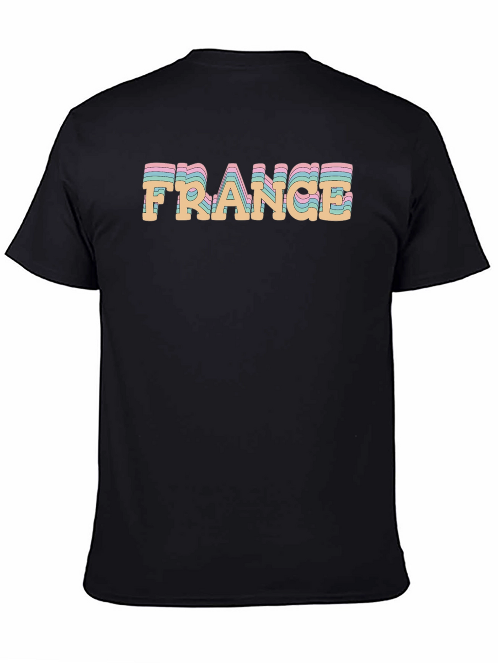 France Graphic Tee - Retro Style Black T-Shirt