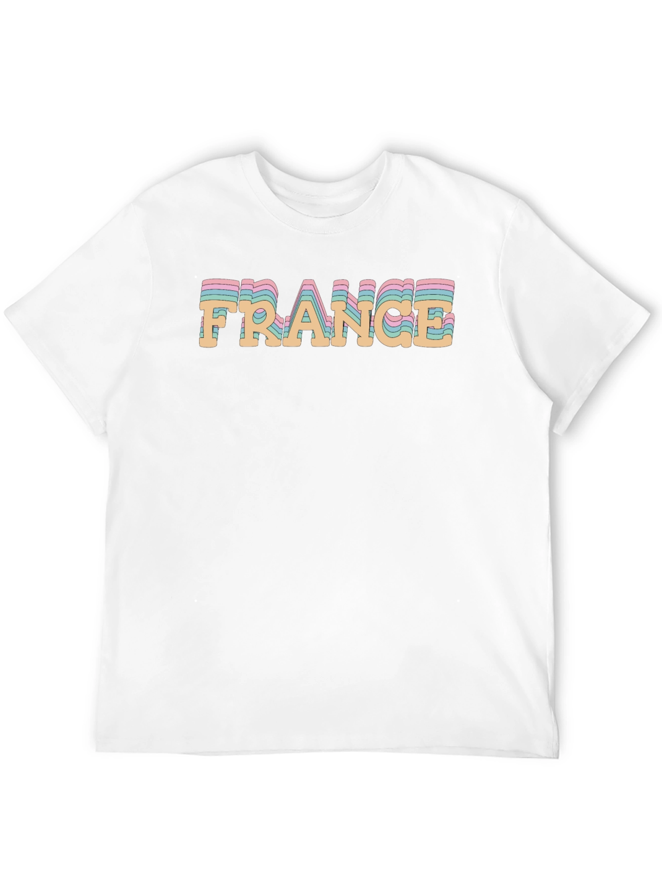 France Graphic Tee - Retro Style Black T-Shirt