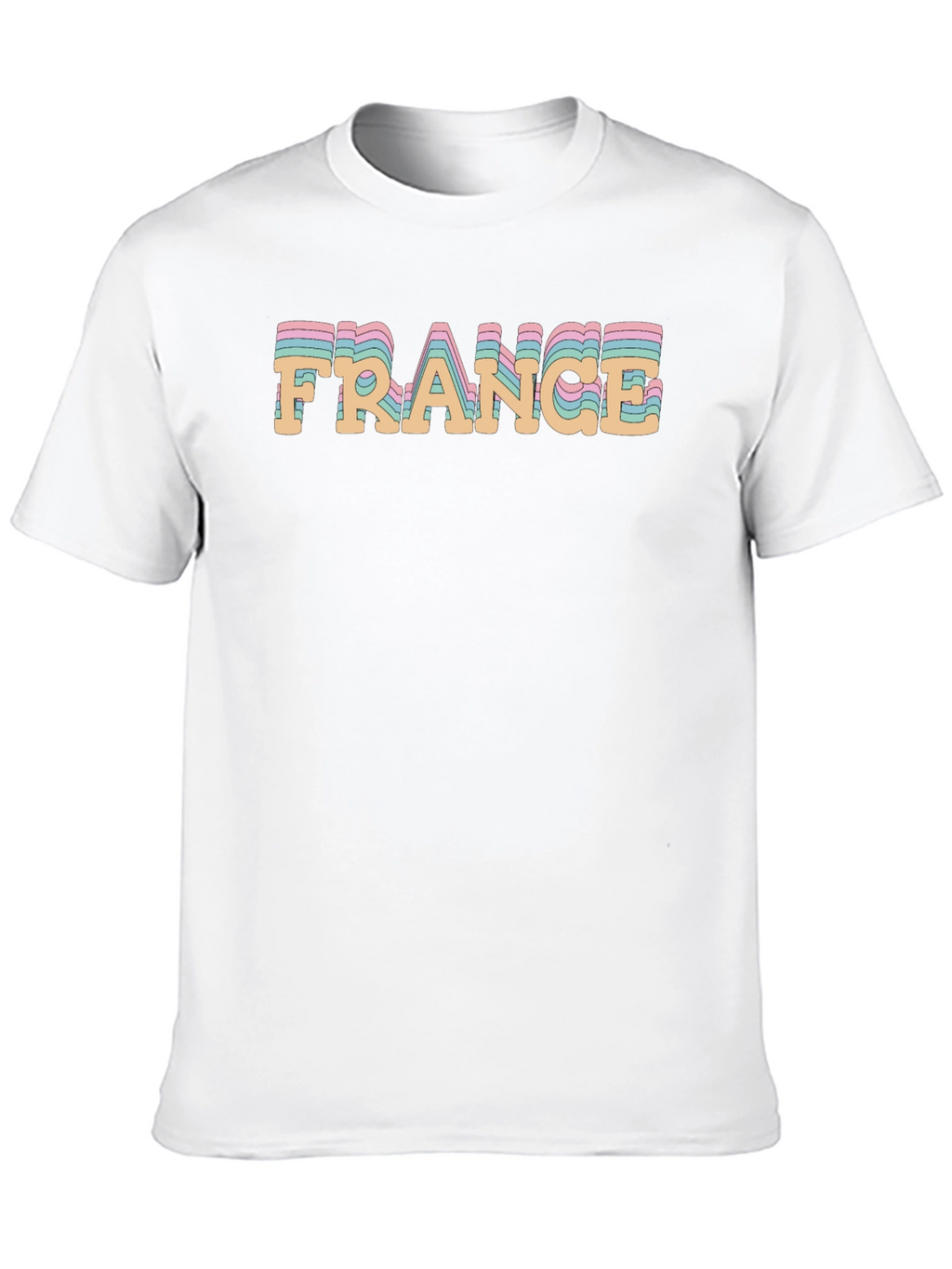 France Graphic Tee - Retro Style Black T-Shirt