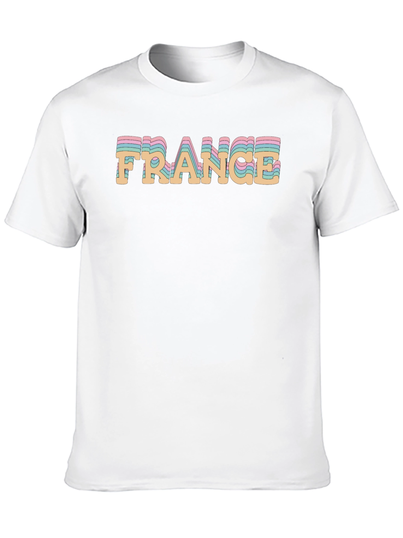 France Graphic Tee - Retro Style Black T-Shirt